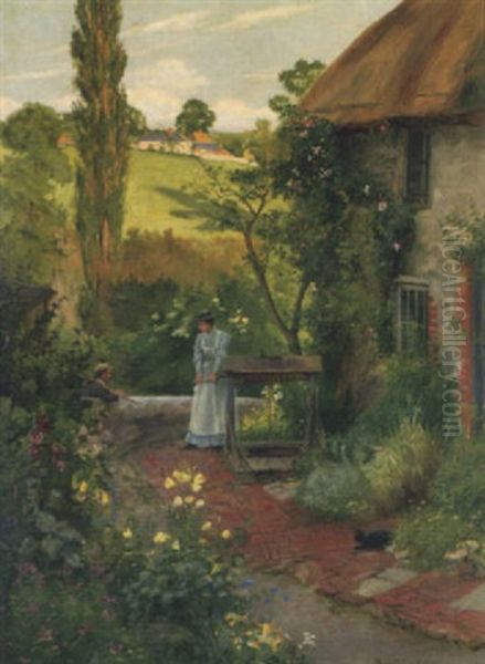 The Den, Burpham, West Sussex Oil Painting by Percy Robert Craft