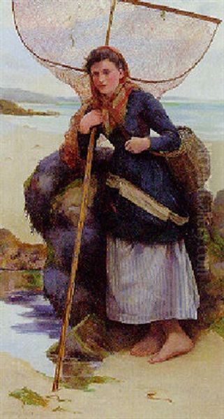 The Fishergirl Oil Painting by Percy Robert Craft