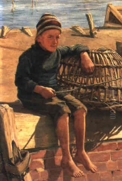 The Skipper's Boy, Newlyn Oil Painting by Percy Robert Craft