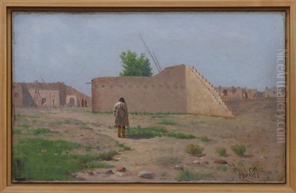 Kiva San Ildenfenso, New Mexico Oil Painting by Charles Craig