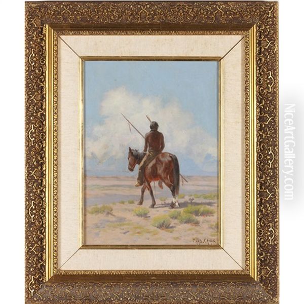 Mounted Sentinel Oil Painting by Charles Craig