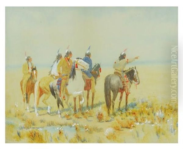 Indians Oil Painting by Charles Craig