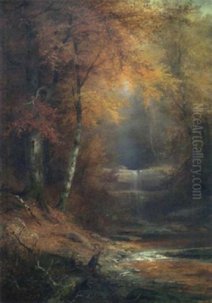 The Waterfall Oil Painting by Charles Craig