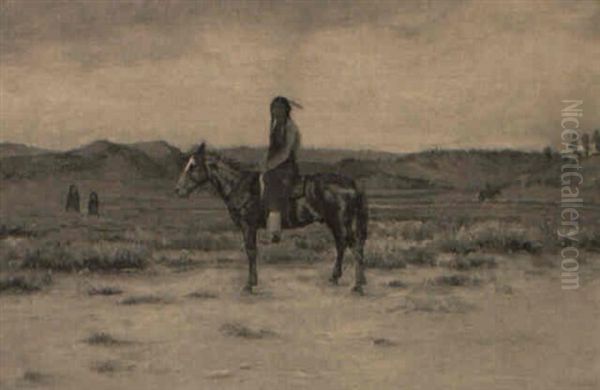 Squaw On Horseback Oil Painting by Charles Craig