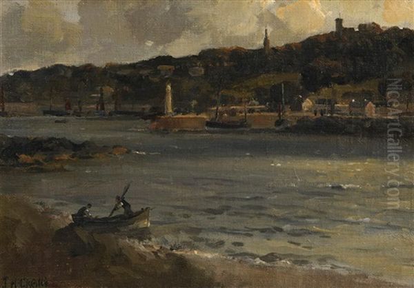 Fishing On Belfast Lough Oil Painting by James Humbert Craig