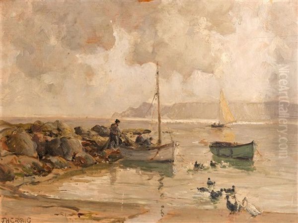 Morning Cushendun, Co.antrim Oil Painting by James Humbert Craig