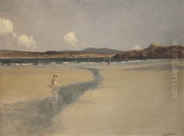 Summer On The Beach Oil Painting by James Humbert Craig