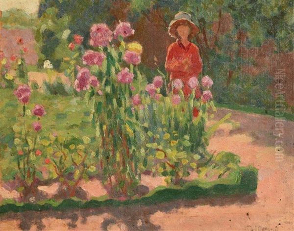 The Flower Garden Oil Painting by James Humbert Craig