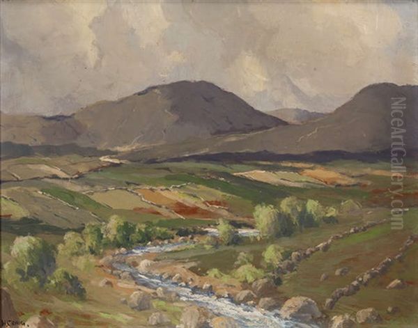 Mountain Landscape, Donegal Oil Painting by James Humbert Craig