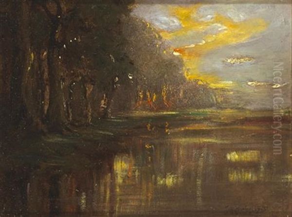 The Glendun River, County Antrim Oil Painting by James Humbert Craig