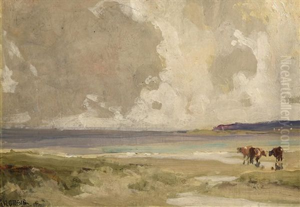 On The Co. Down Coast Oil Painting by James Humbert Craig