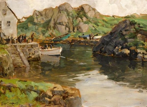 The Harbour, Bunbeg, County Donegal by James Humbert Craig