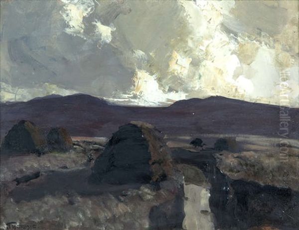 Bogland, West Of Ireland Oil Painting by James Humbert Craig