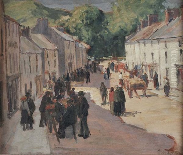 Cushendall Fair Oil Painting by James Humbert Craig