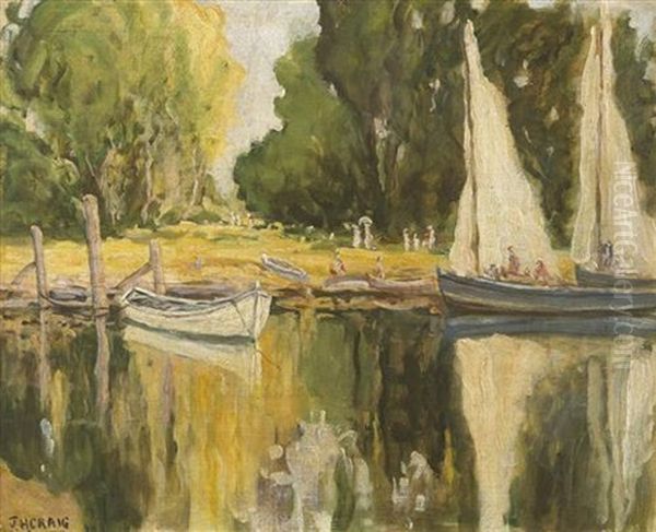 Summer Yachting Oil Painting by James Humbert Craig