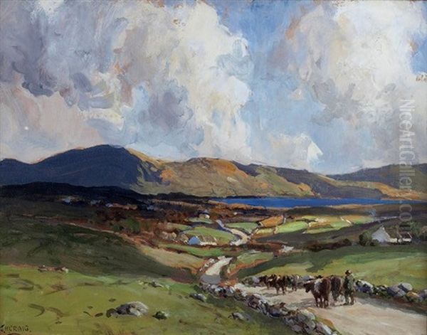 Arran Moor, County Donegal Oil Painting by James Humbert Craig