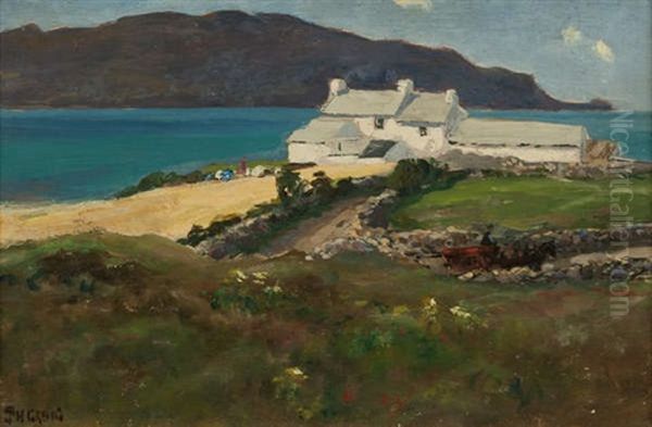 House By The Shore, Port-na-blash Oil Painting by James Humbert Craig