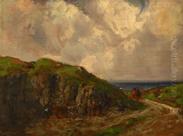 Quarry On Antrim Coast Oil Painting by James Humbert Craig