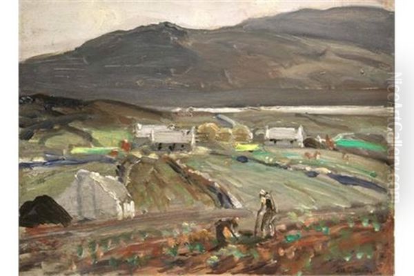 A Clachan, Co Mayo Oil Painting by James Humbert Craig