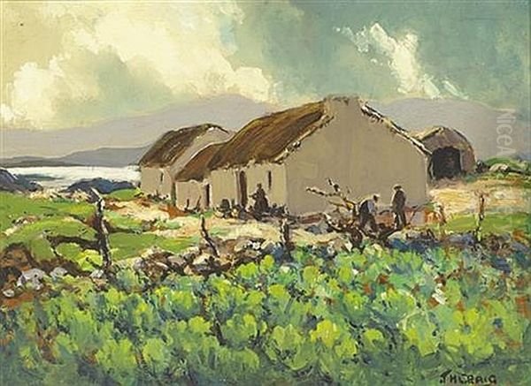 Cabbage Patch, Donegal Oil Painting by James Humbert Craig