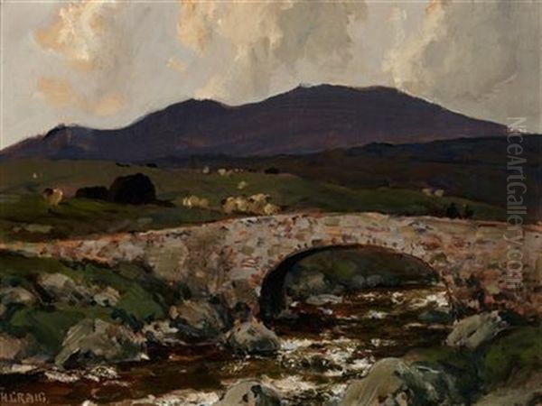 Lackagh Bridge, Donegal Oil Painting by James Humbert Craig