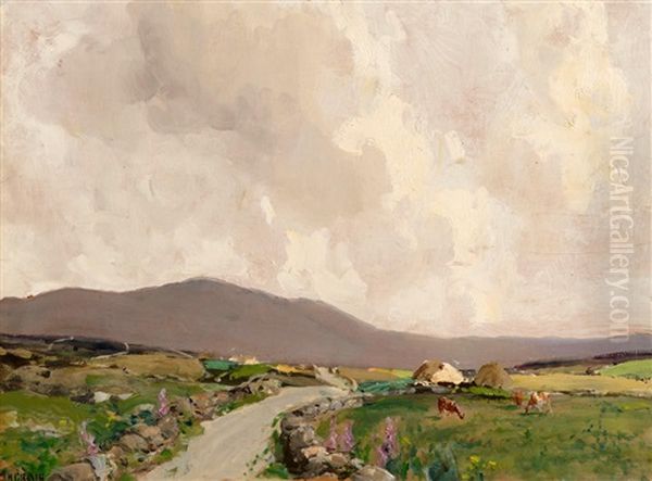 Road To Maam Cross Oil Painting by James Humbert Craig