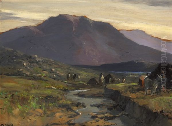 The Twelve Pins, Connemara Oil Painting by James Humbert Craig