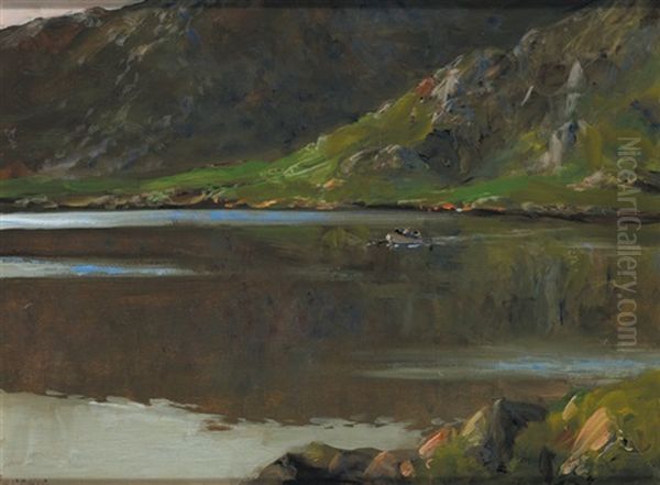 The Killaries, Connemara Oil Painting by James Humbert Craig