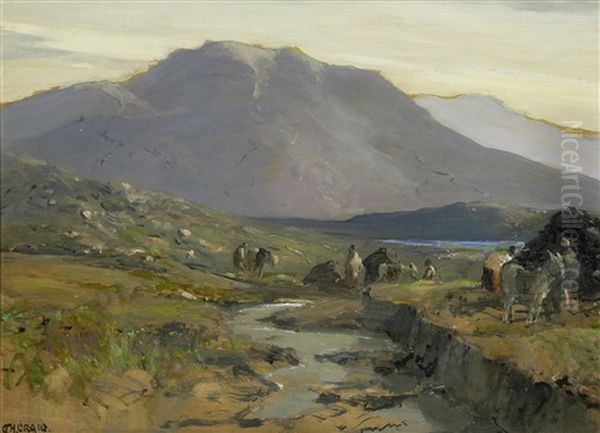 The Twelve Pins, Connemara Oil Painting by James Humbert Craig