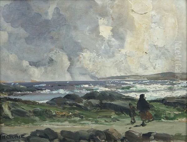 Coming Storm, Rosses Coast, Co. Donegal Oil Painting by James Humbert Craig