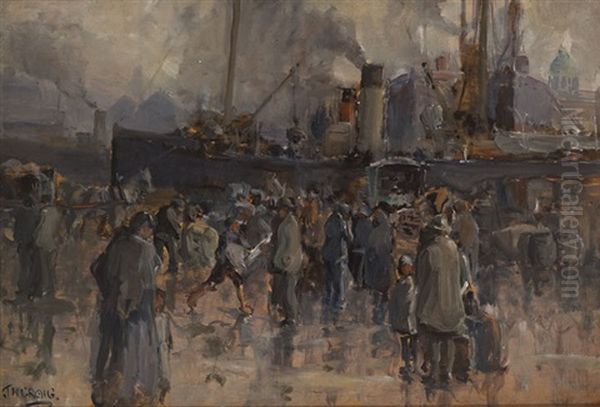 Liverpool Docks Oil Painting by James Humbert Craig