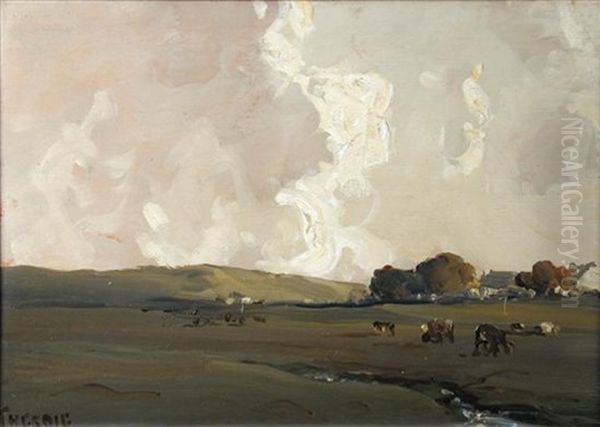 Donegal Hill Farm Oil Painting by James Humbert Craig