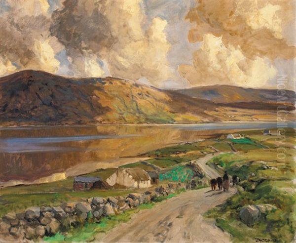 Loch Dunlewy, County Donegal Oil Painting by James Humbert Craig