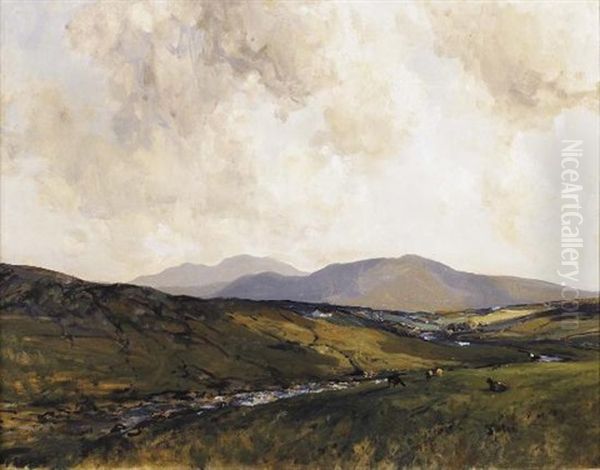 The Glenveigh Hills Oil Painting by James Humbert Craig