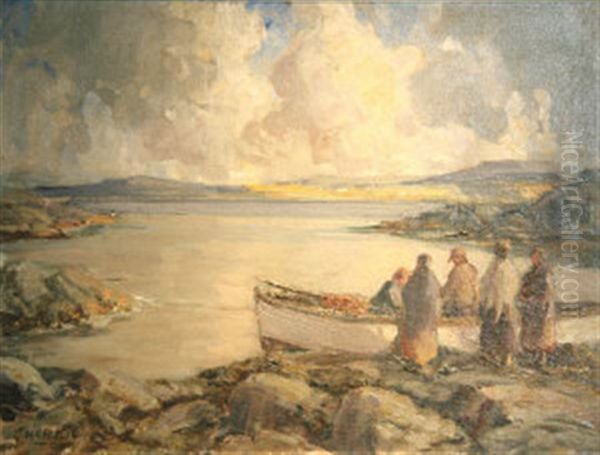 The Return To Harbor Oil Painting by James Humbert Craig