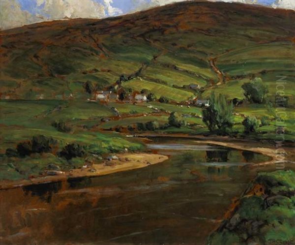 River In The Autumn Glens Oil Painting by James Humbert Craig