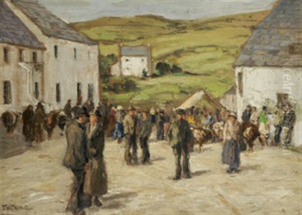 Fair Day, Cushendun, Co. Antrim Oil Painting by James Humbert Craig