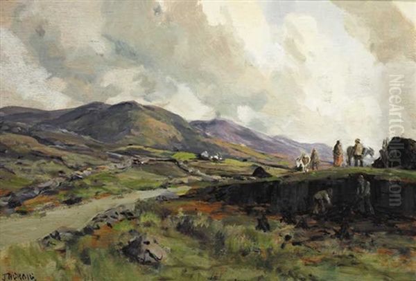 In The Rosses, County Donegal Oil Painting by James Humbert Craig