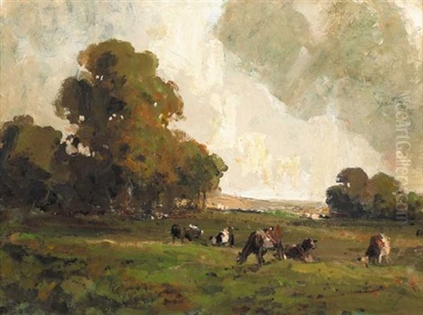 Landscape With Cattle Oil Painting by James Humbert Craig