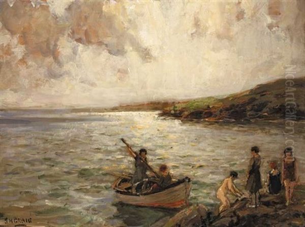 Bathers Oil Painting by James Humbert Craig