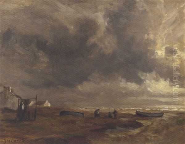 Grey Day On The Down Coast Oil Painting by James Humbert Craig