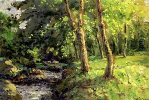 The Brablagh Burn, Cushendun Oil Painting by James Humbert Craig