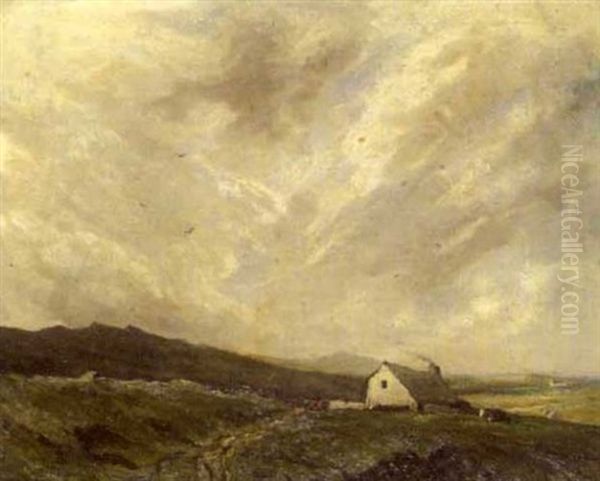 Sunshine And Showers, Carraroe, Co. Galway Oil Painting by James Humbert Craig