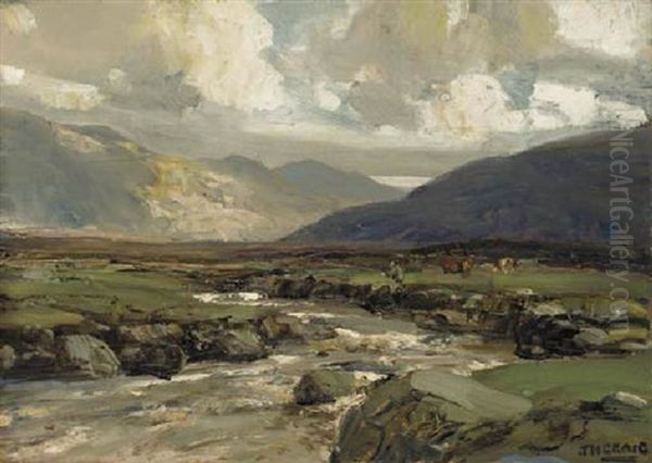 The River Fee, Connemara Oil Painting by James Humbert Craig