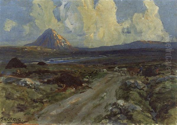 Evening At Errigal, Co. Donegal Oil Painting by James Humbert Craig