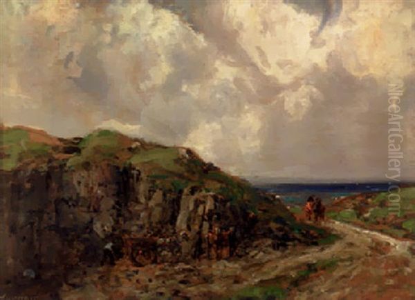 Quarry On The Antrim Coast Oil Painting by James Humbert Craig