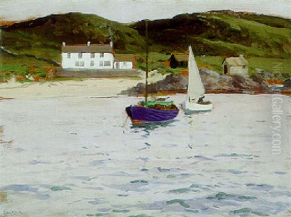 Ballintoy, Near Fair Head, Co. Antrim Oil Painting by James Humbert Craig