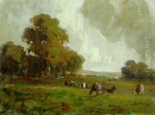 Landscape With Cattle Oil Painting by James Humbert Craig