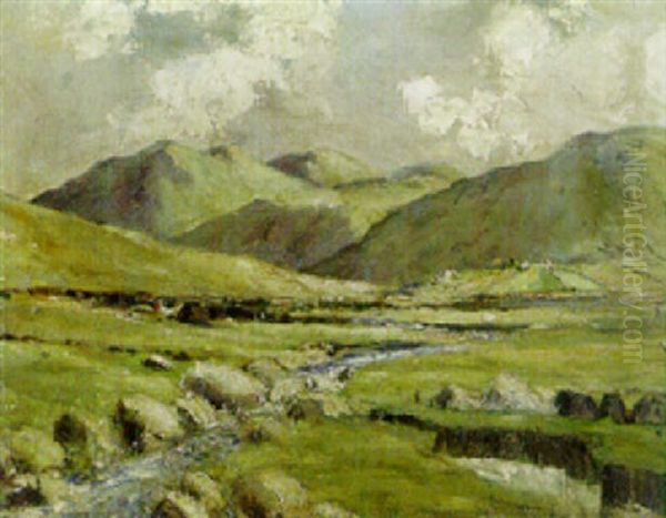 A Stream In Co. Wicklow Oil Painting by James Humbert Craig