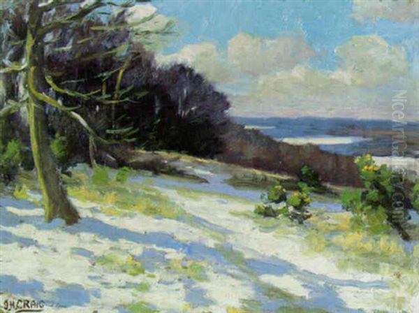 Snow On The Hills Oil Painting by James Humbert Craig